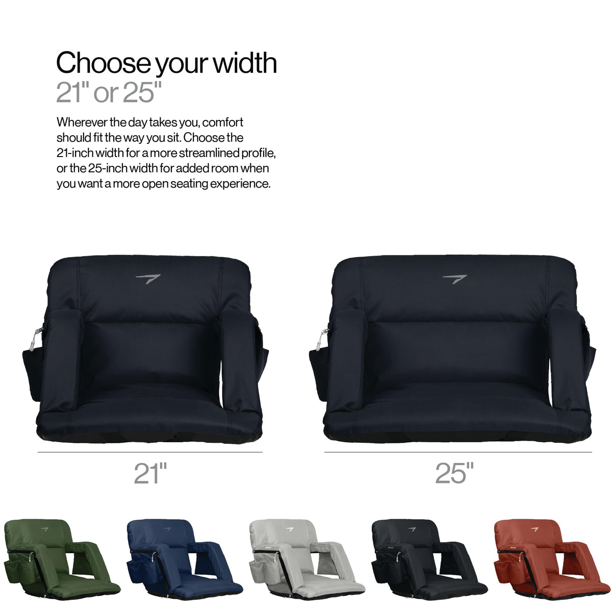 Wide Padded Bleacher Chair with Back Support E32895