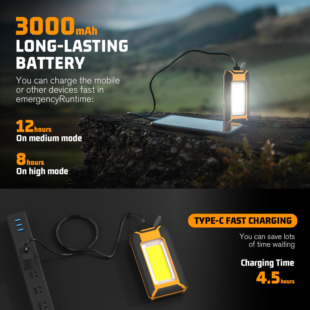 2-Pack Rechargeable LED Work Light C8102