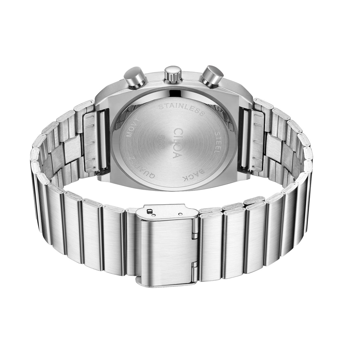 Mens Chronograph Stainless Steel Waterproof Analog Wristwatch R4652
