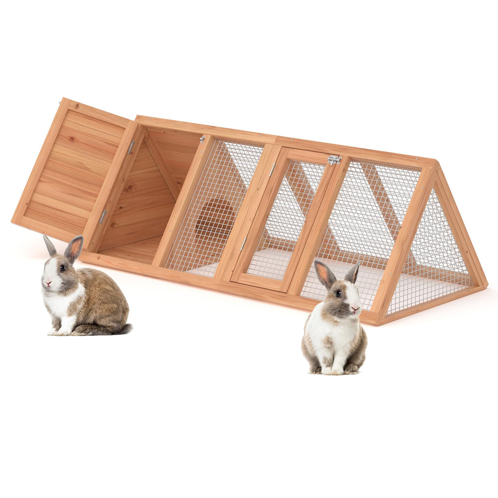 A-Frame Rabbit Hutch with Run Cage I471