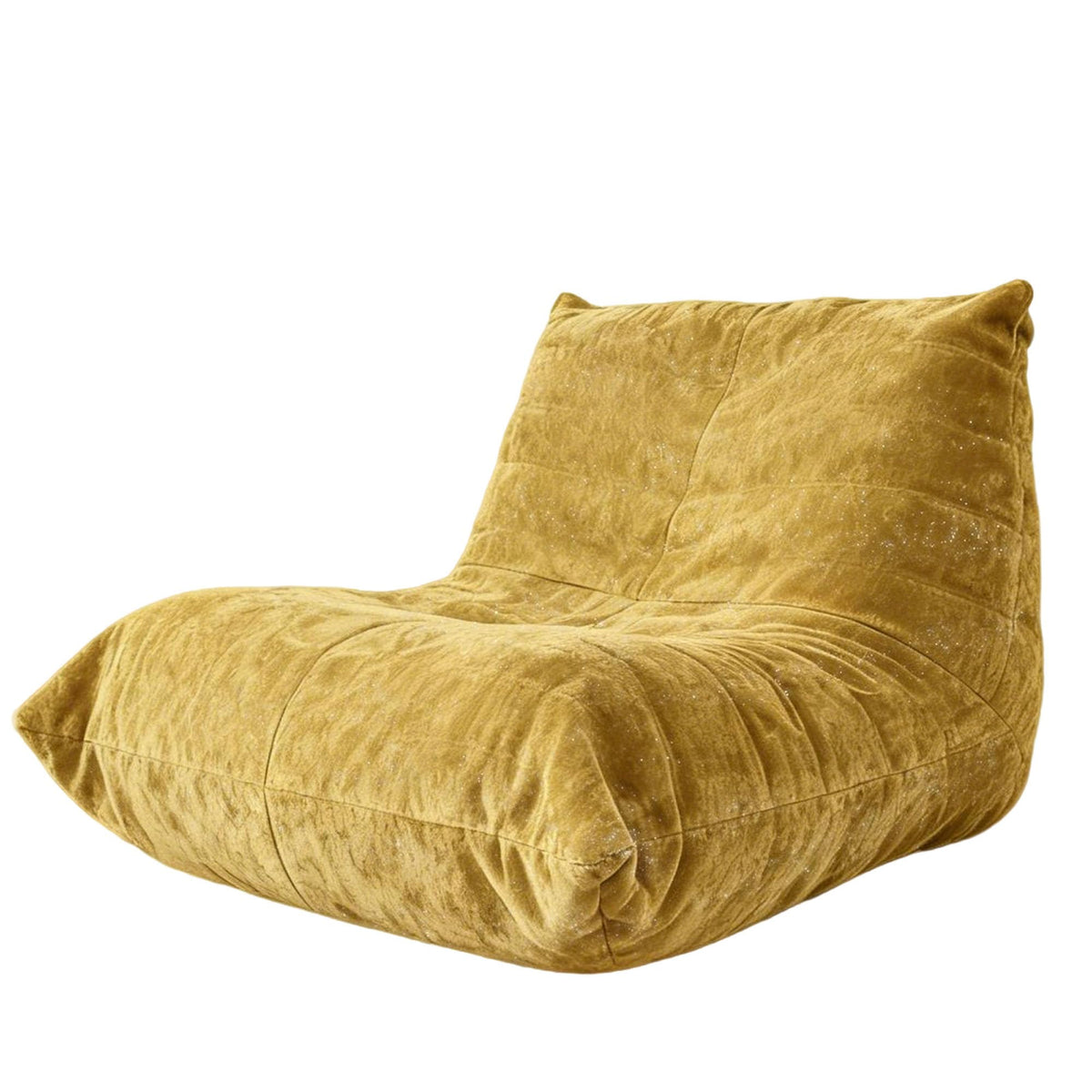 Yellow Chenille Bean Bag Chair with Memory Foam Z86139