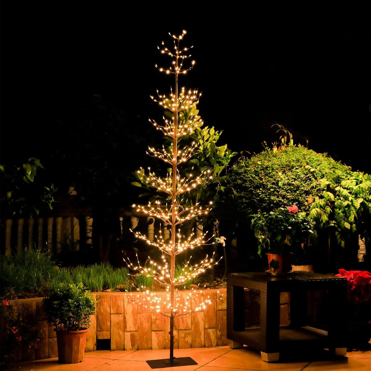 7 Feet 736L LED Artificial Christmas Tree Warm White X810378