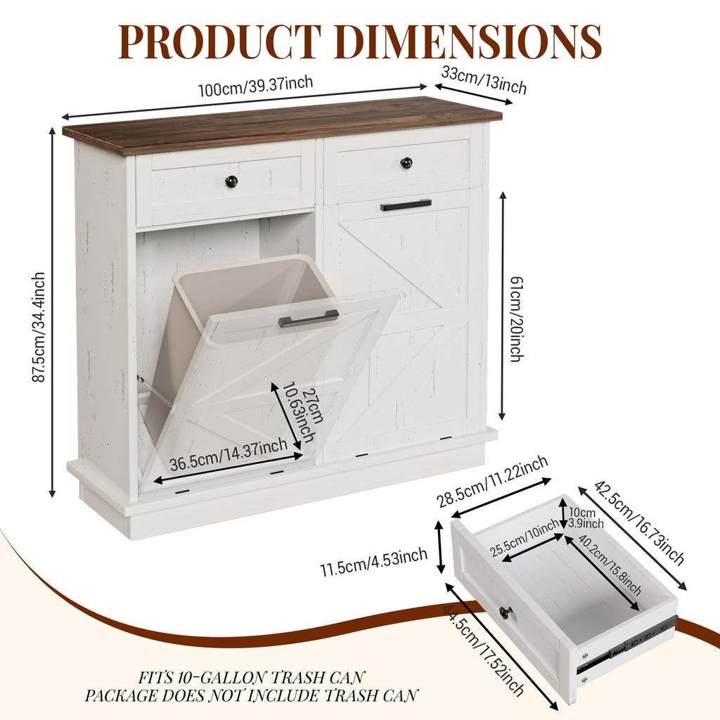 Double 10-Gal Tilt Out Trash Cabinet C186936