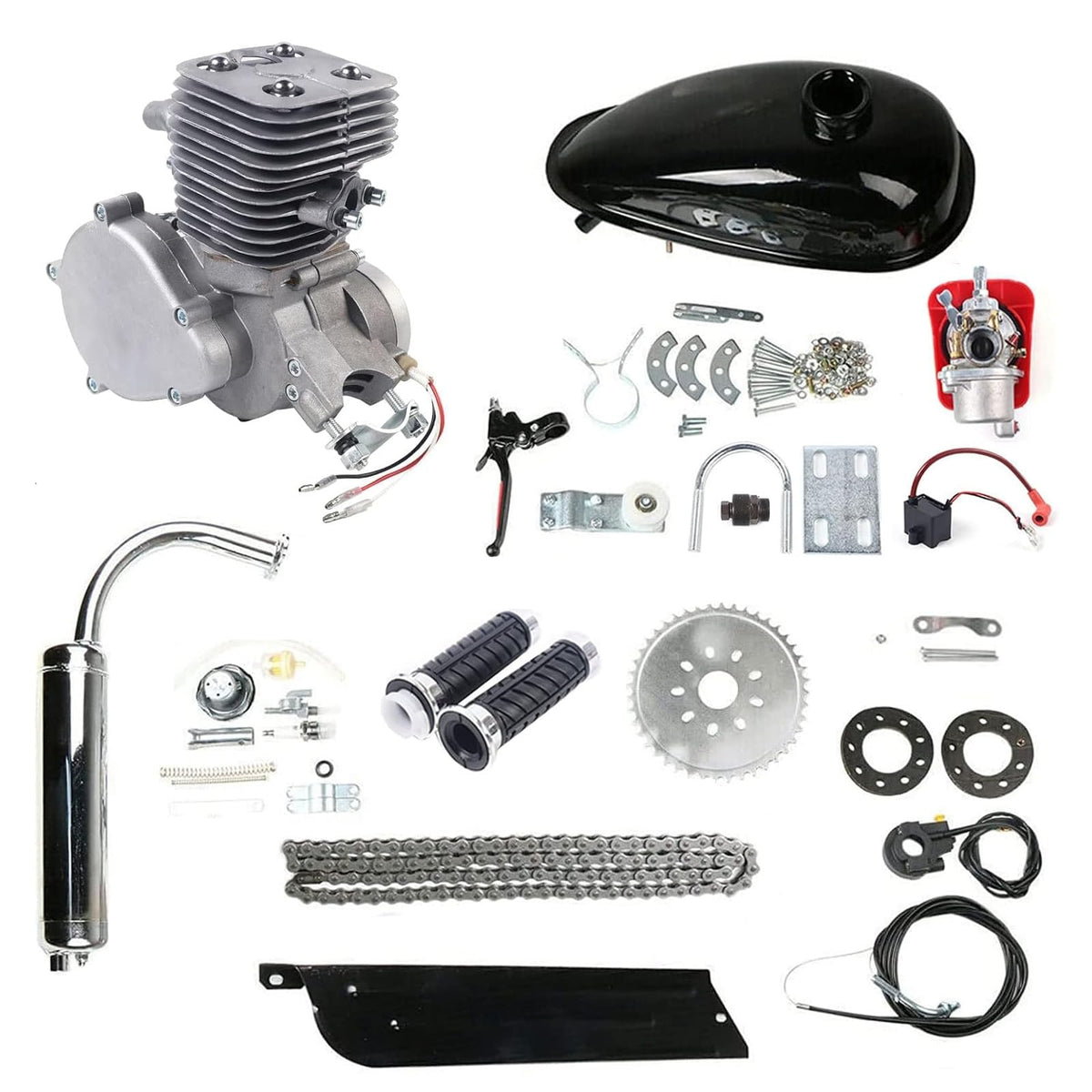 2 Stroke 100cc Bicycle Engine Kit with 44 Tooth Sprocket Y4603