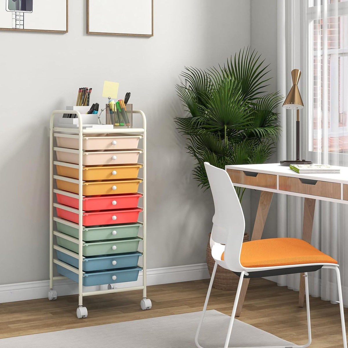 10 Drawer Rolling Storage Cart N645143