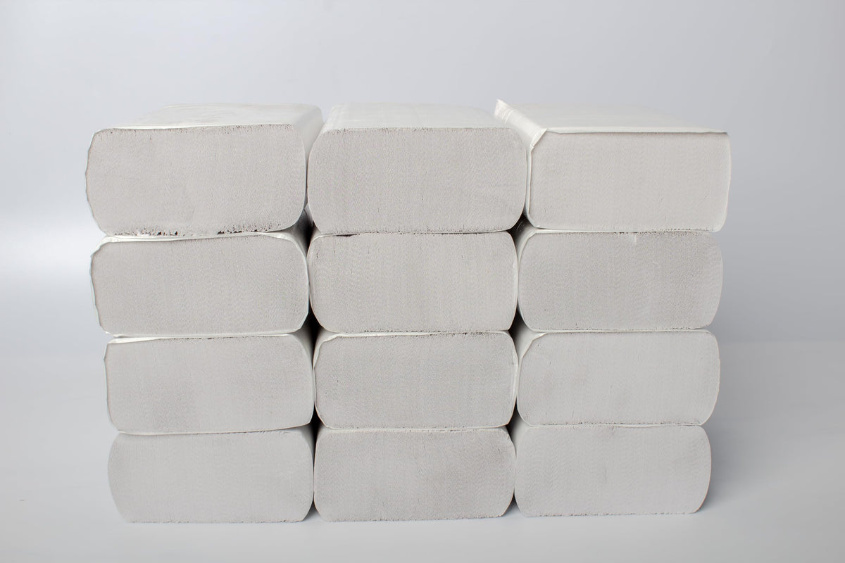 Multifold Paper Towels, Kraft, 334 Sheets X 12 Packs, Recycled Fibers J691