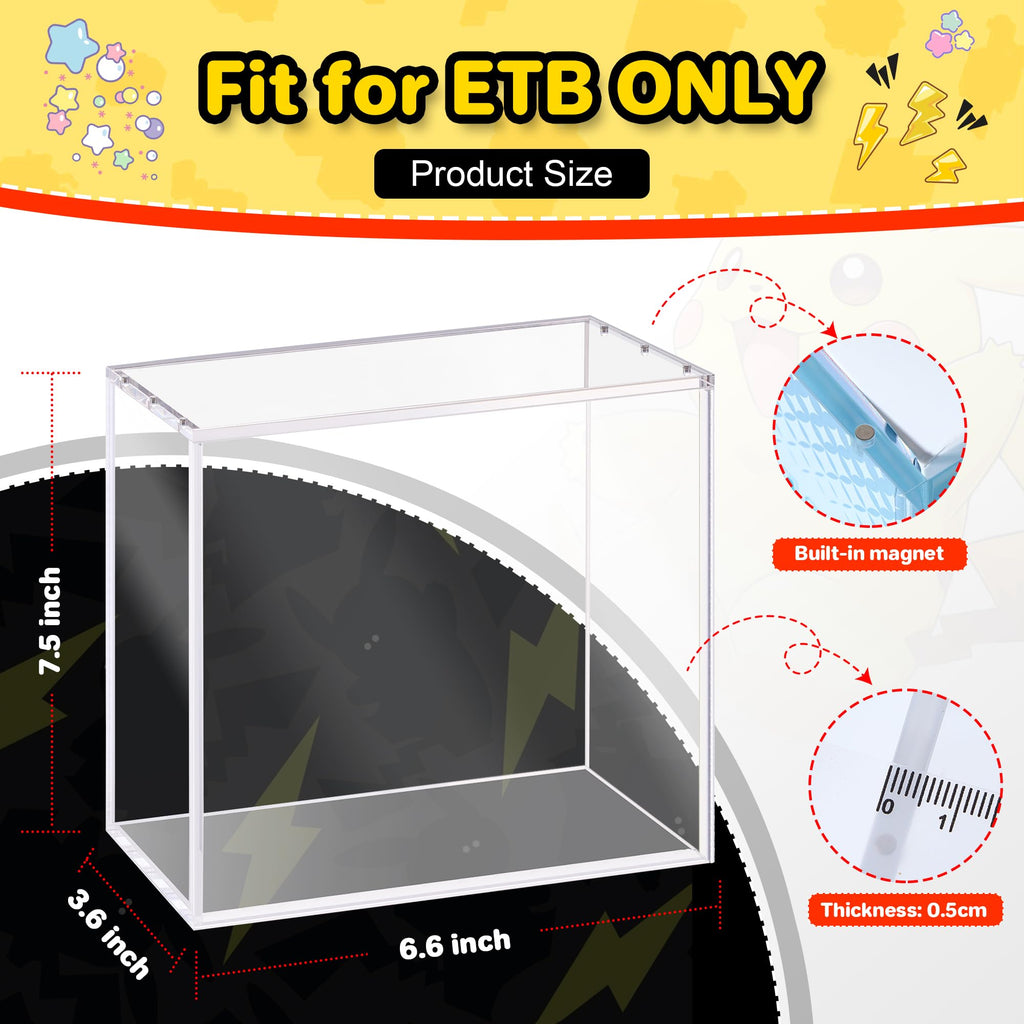 2 PCS 5mm Clear Acrylic Display Case N324749