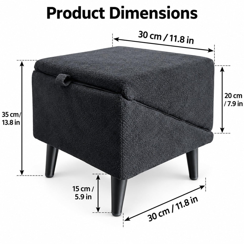 Foldable Dog Stairs Ottoman 2 in 1 Storage Pet Steps F55227