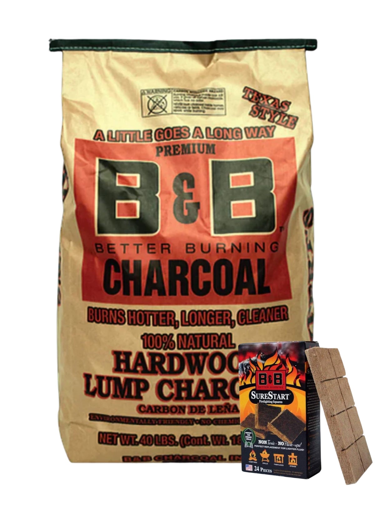 Charcoal Briquets with 24 Firelighting Squares D715