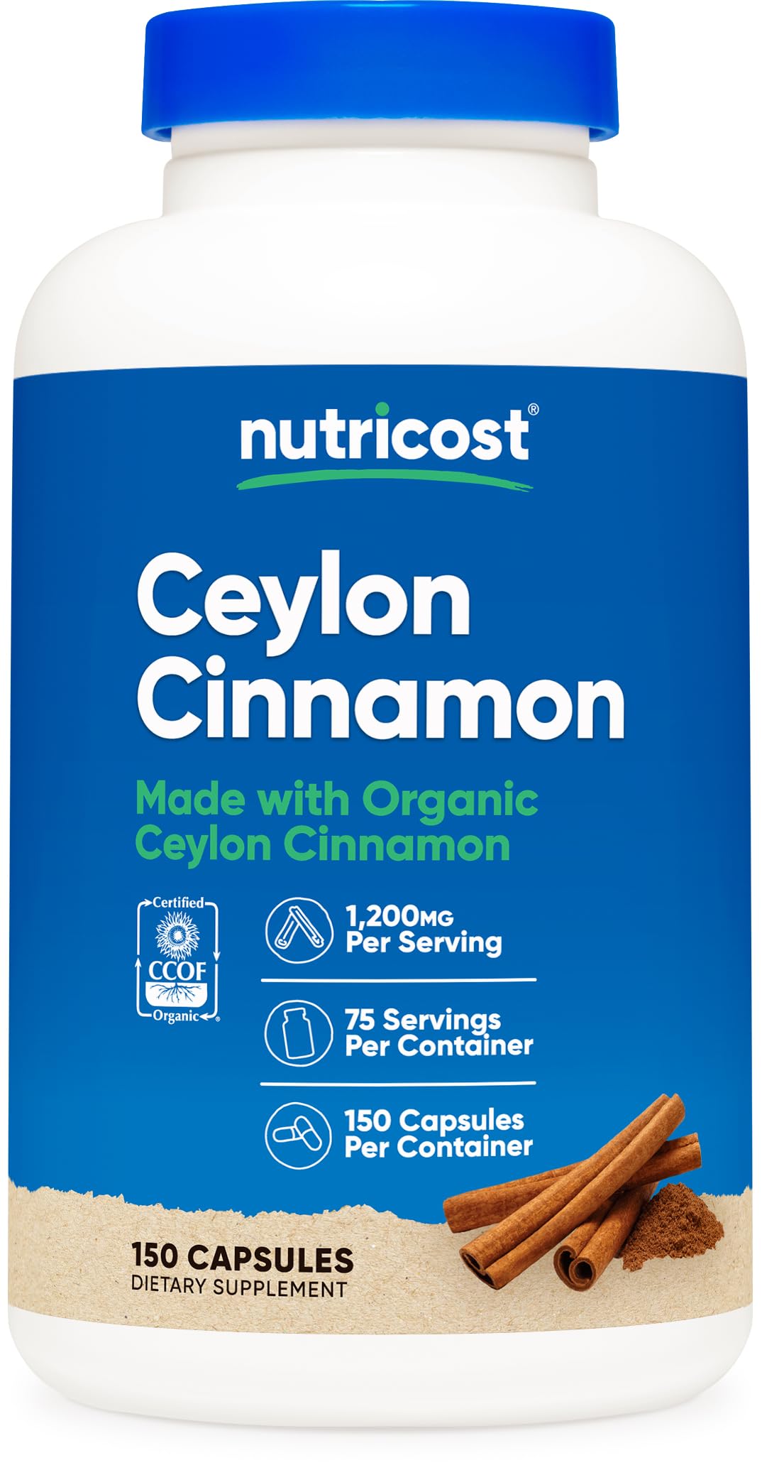 Cinnamon 1,200mg 150 Capsules H782623