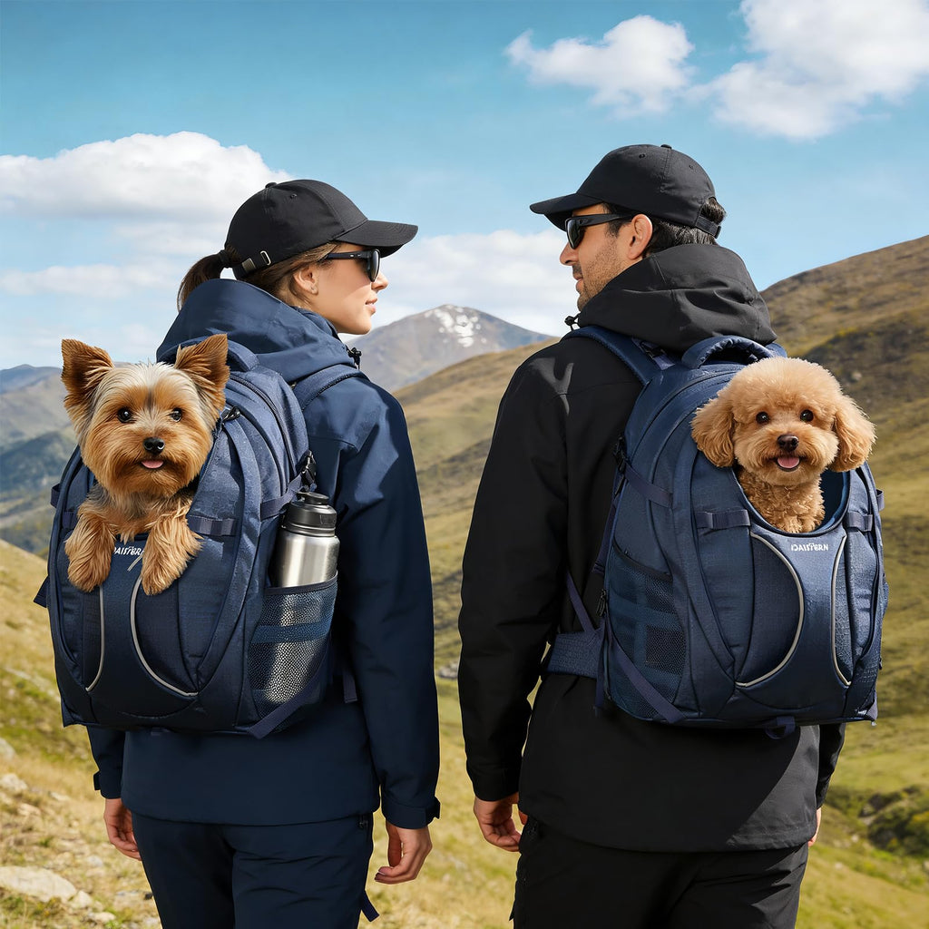 Dog Backpack Carrier, 2-in-1 Foldable 18 lbs Nylon Pet Travel Bag K574112