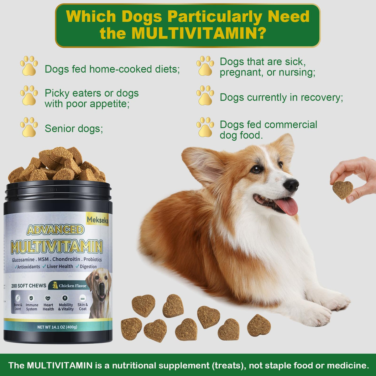 24-in-1 Multivitamin Chews for Dogs Q26087