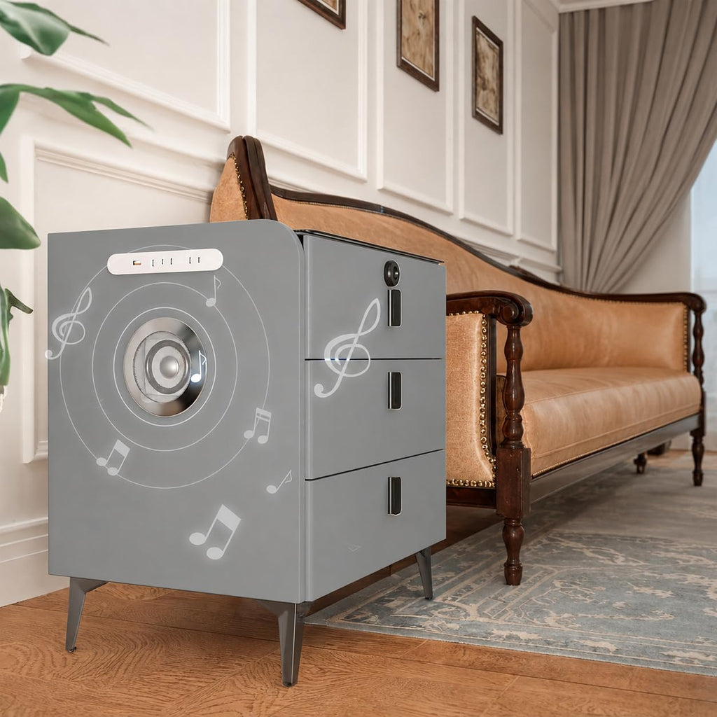 Wireless Charging Fingerprint Lock Nightstand C415