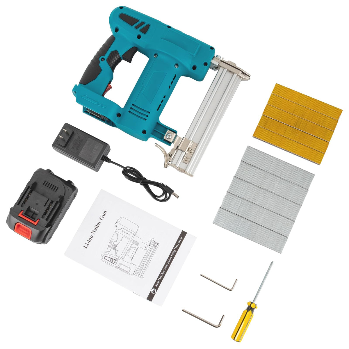 Cordless Battery Powered Brad Nailer Kit with Carrying Case Z3305