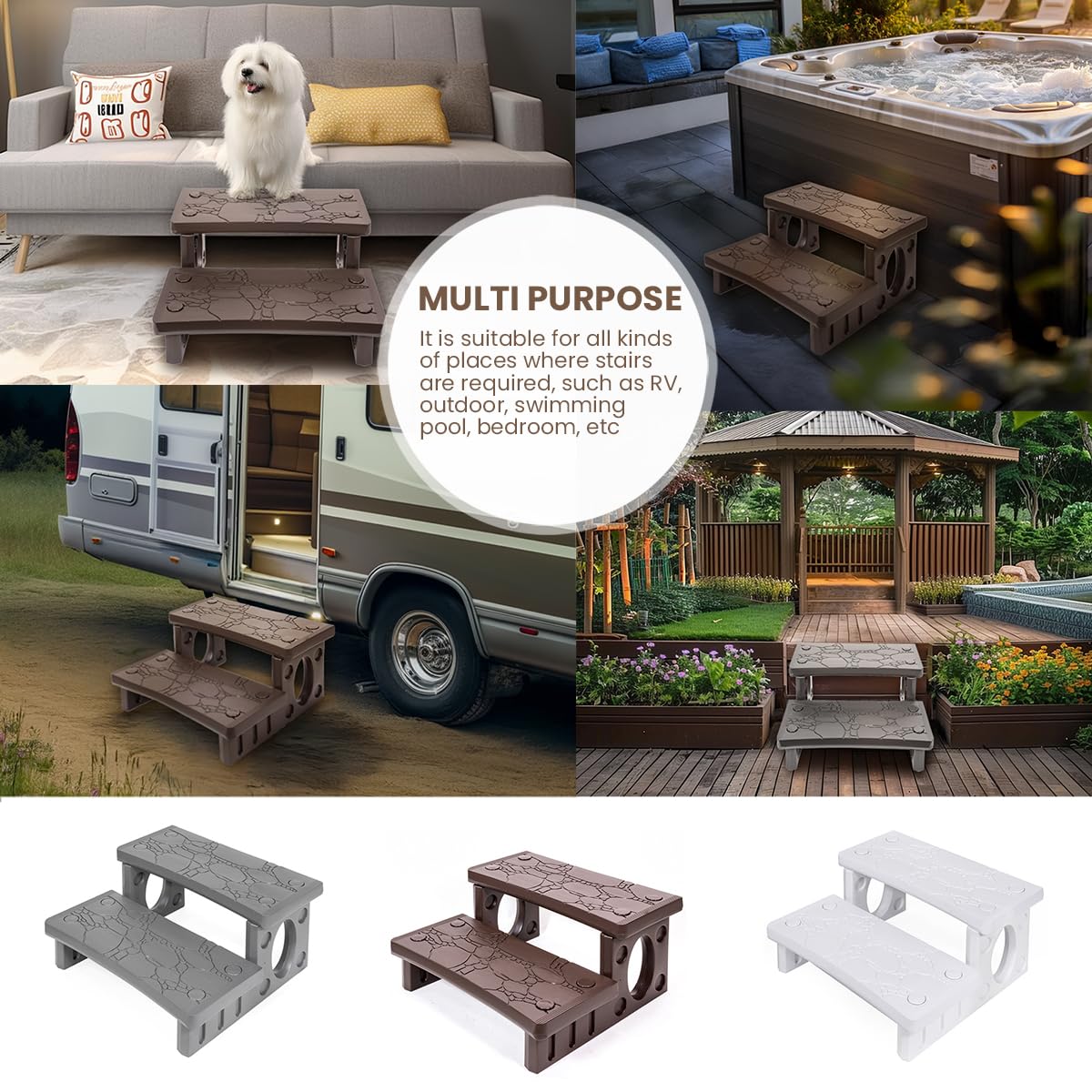 2-Step Spa Hot Tub Pool Deck Steps K975005