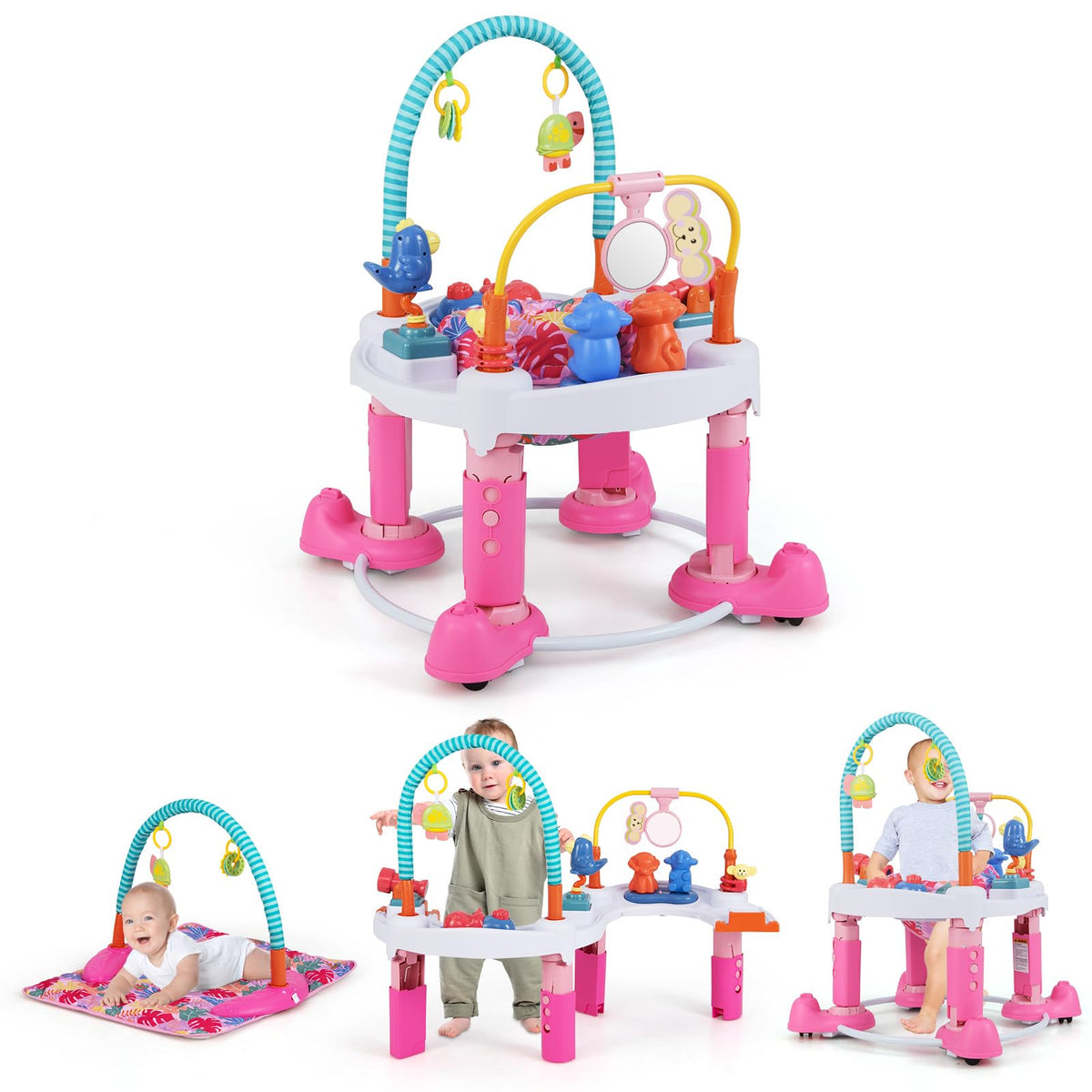 5 in 1 Baby Bouncer Activity Center with 360° Rotating Seat X356