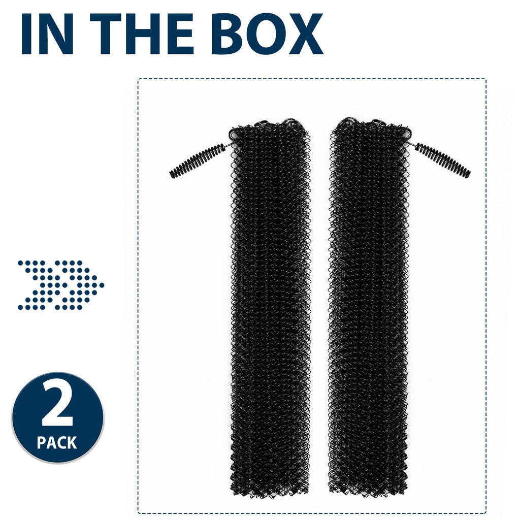 Fireplace Mesh Screen Curtain, 24" x 24" Panels, Black I15239
