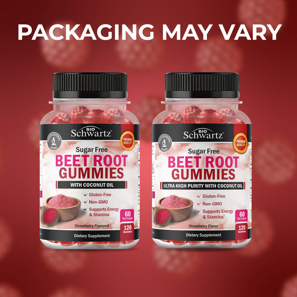 Sugar Free Beet Root Gummies Strawberry Flavor 120 Count U749070