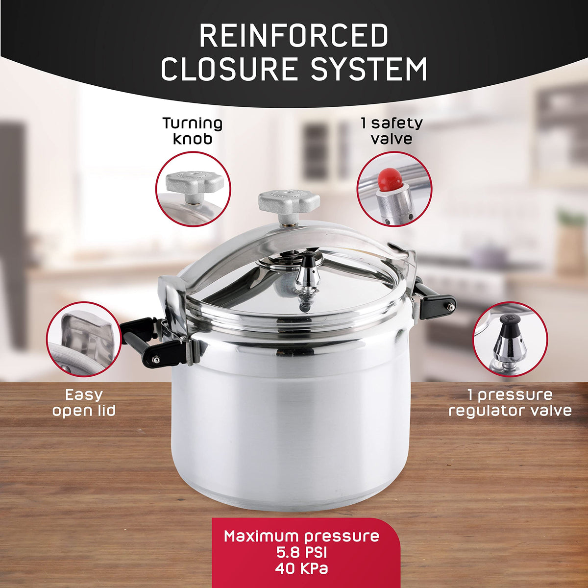 15.8-Quart Aluminum Pressure Cooker S6862