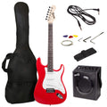 Red Full Size Electric Guitar Kit with 10W Amp & Gig Bag M174