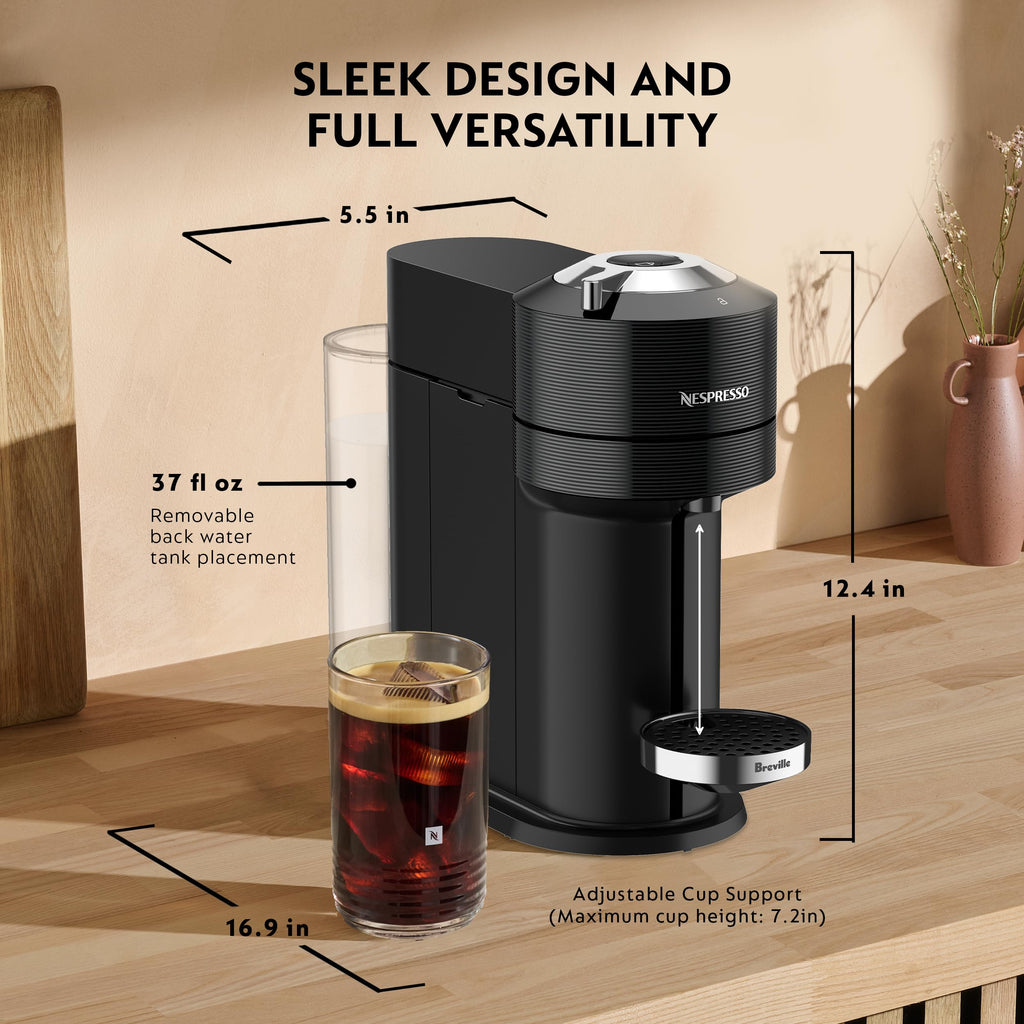 Black Coffee Machine with Milk Frother O389226