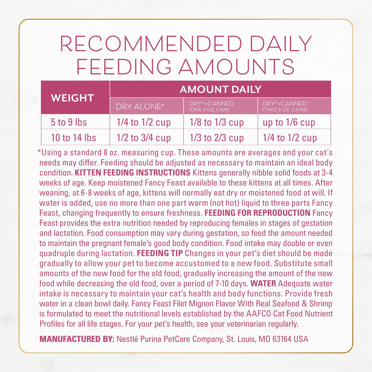 Dry Cat Food Filet Mignon Flavor 3 lb. Bag L635947