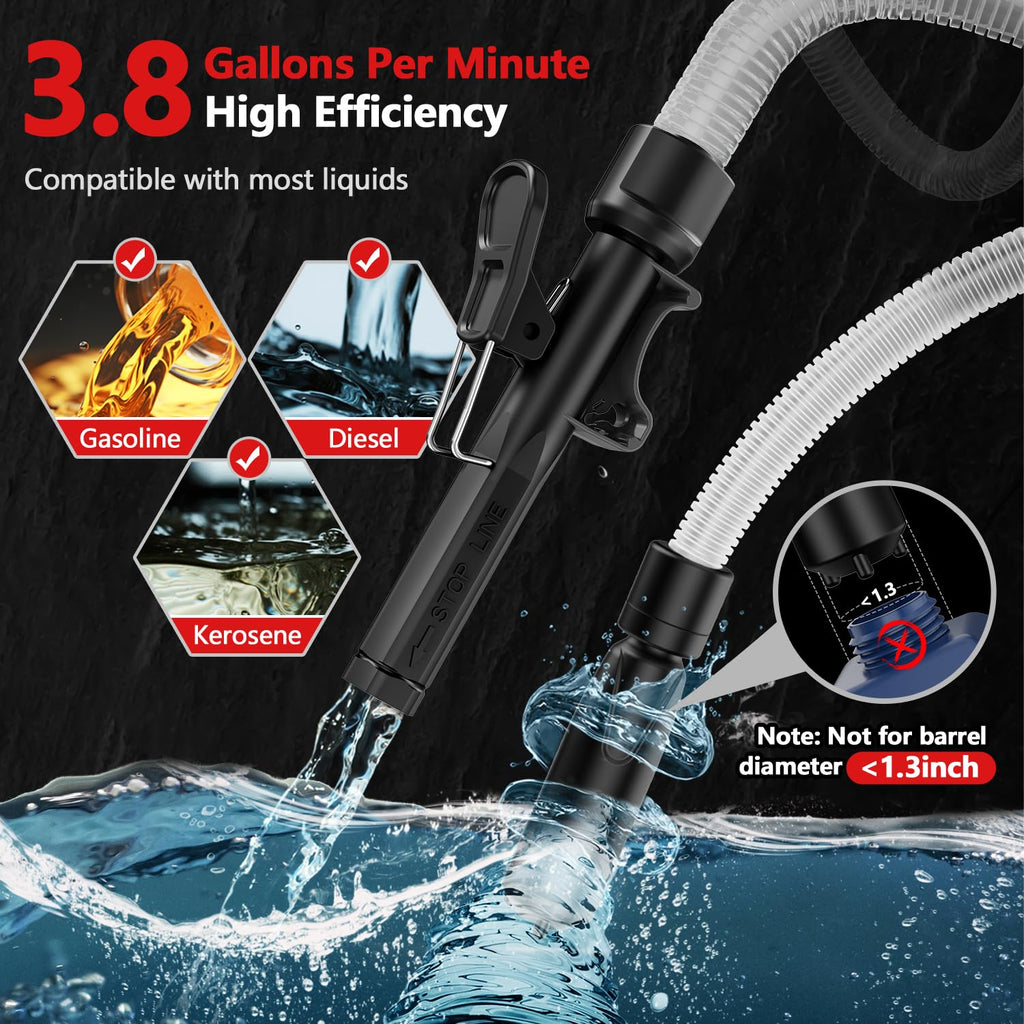 Automatic Electric Fuel Transfer Pump with Auto-Stop, 3.8GPM N875
