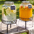 2 Pack 2 Gallon Glass Drink Dispenser with Stand W39158