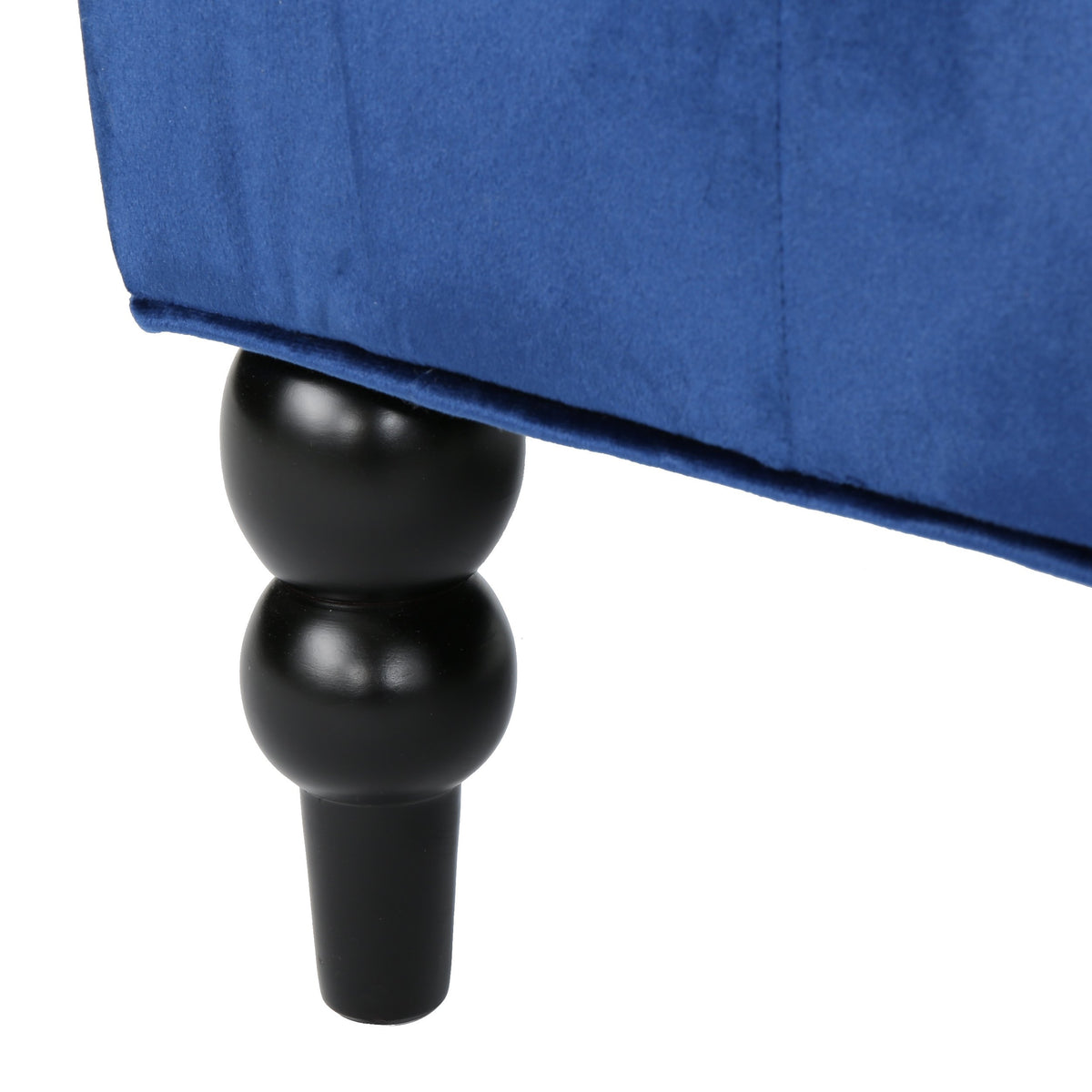 Navy Blue Tufted Velvet Wingback Loveseat W178