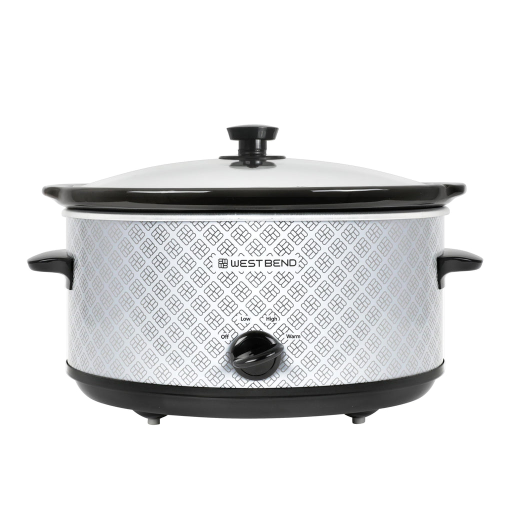 6-Quart Slow Cooker with Ceramic Crockpot and Glass Lid W90320