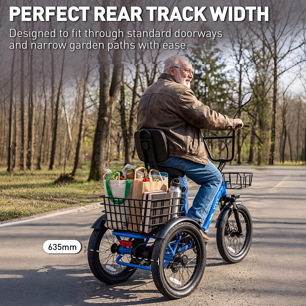 Electric Tricycle for Adults with 2 Basket Y587879