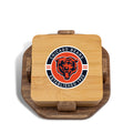 Chicago Bears 4-Pack Wood Inlay Coaster Set with Holder Z18674