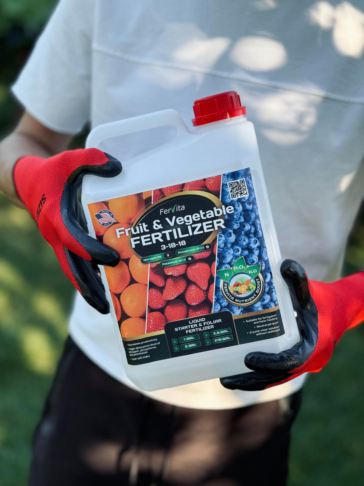 Liquid 3-18-18 Fertilizer for Vegetables, Fruits and Flowers 32oz Y479