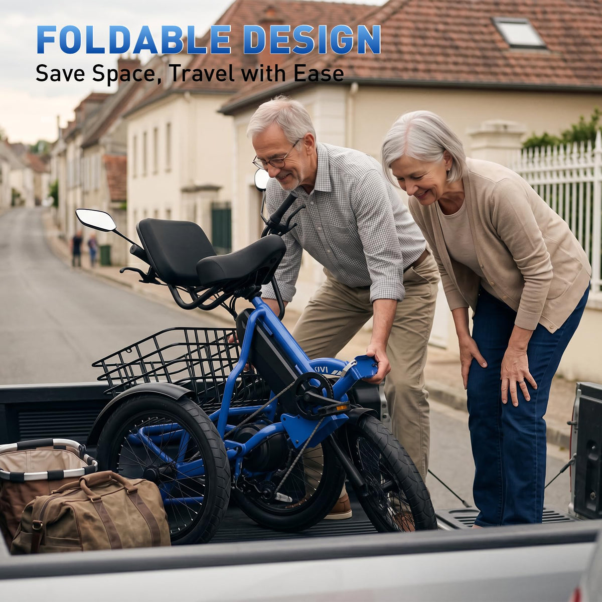 Electric Tricycle for Adults with 2 Basket Y587879