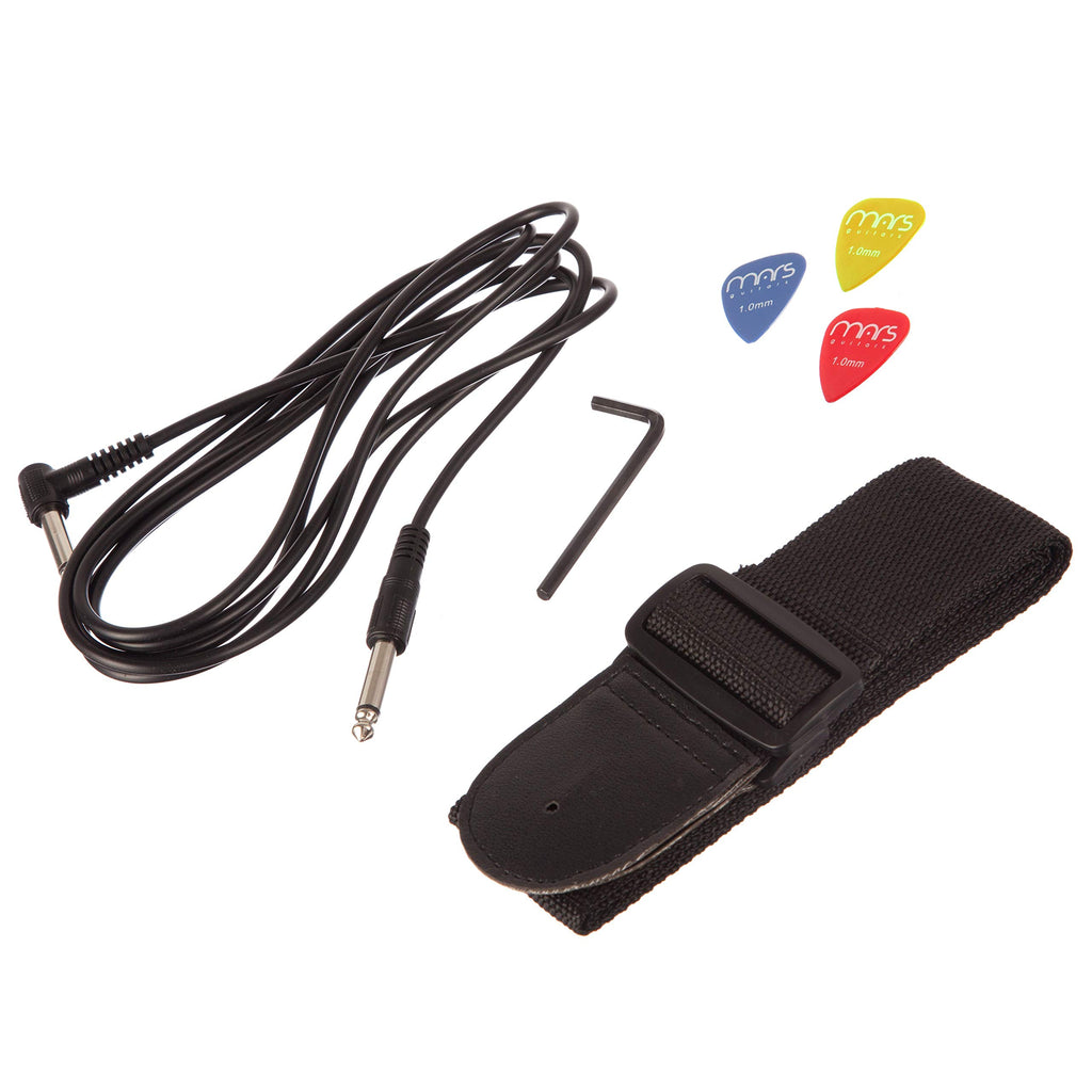 Red Full Size Electric Guitar Kit with 10W Amp & Gig Bag M174