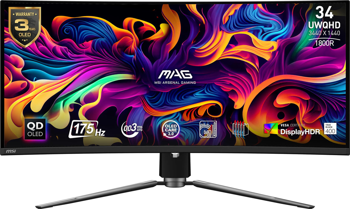 34 Curved OLED Gaming Monitor, 3440 x 1440, 175Hz, Black G13123