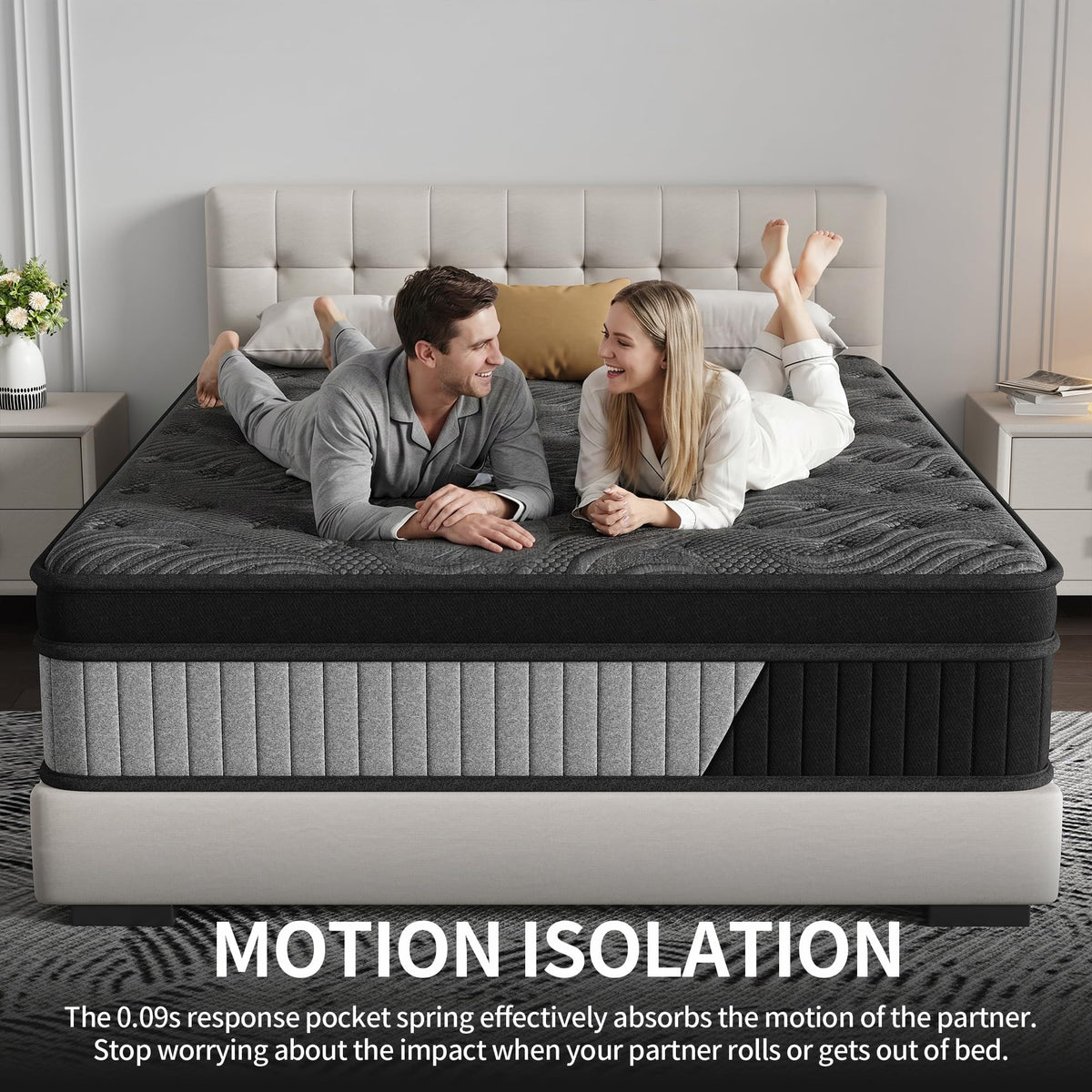 12 Inch Medium Firm Hybrid Mattress with Pocket Spring and Memory Foam R63265