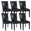 Set of 6 Solid Wood Upholstered Dining Chairs R2884