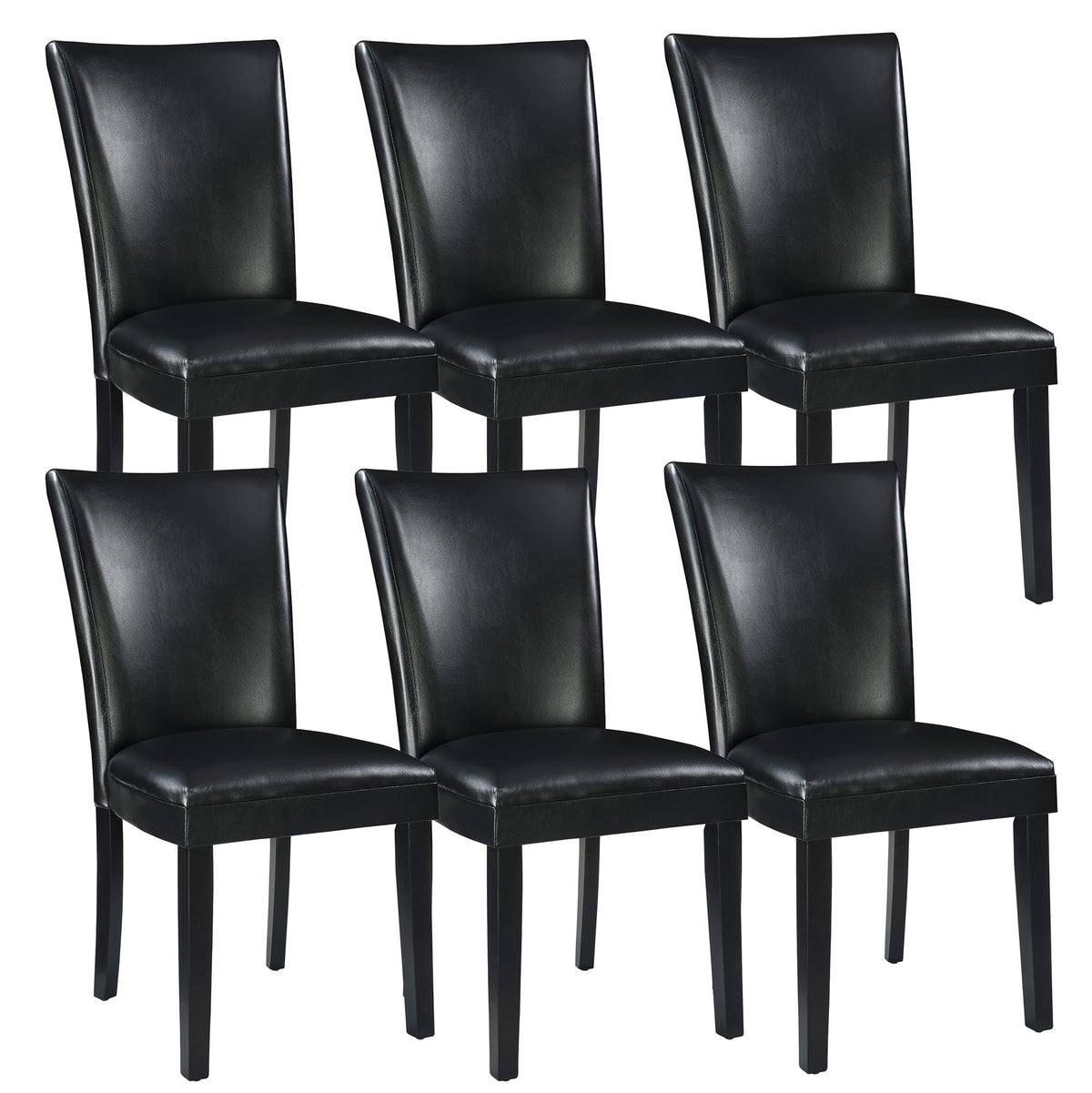 Set of 6 Solid Wood Upholstered Dining Chairs R2884