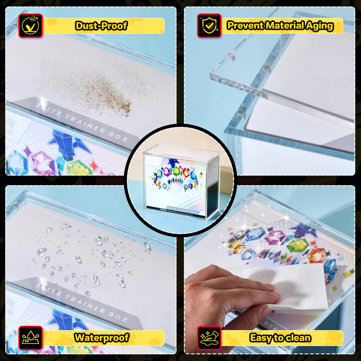 2 PCS 5mm Clear Acrylic Display Case N324749