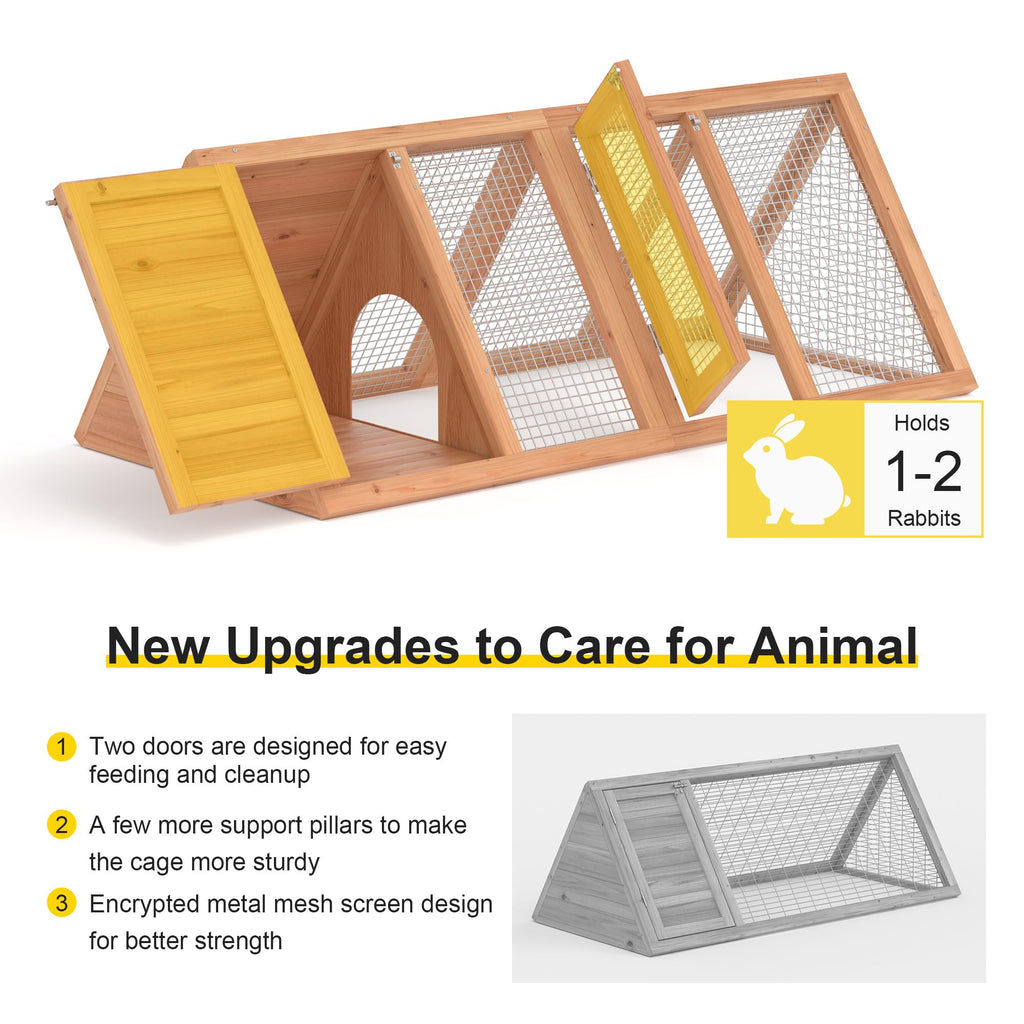 A-Frame Rabbit Hutch with Run Cage I471
