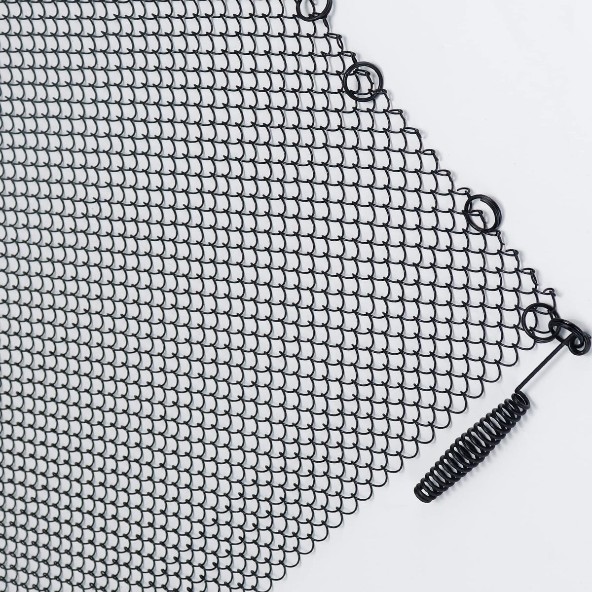 Fireplace Mesh Screen Curtain, 24" x 24" Panels, Black I15239