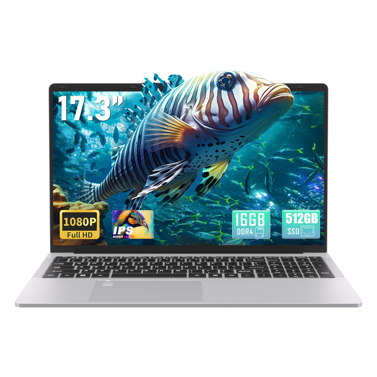 17.3" FHD IPS Business Laptop Computer, Silver L67257