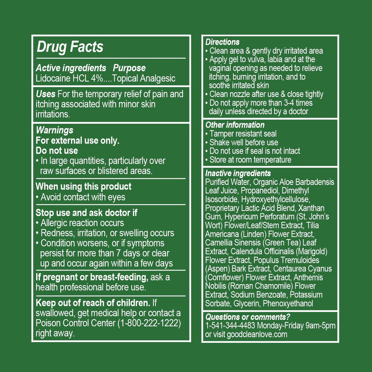 Vaginal Pain & Itch Relief Gel, Lidocaine 4%, 1 Oz F36927