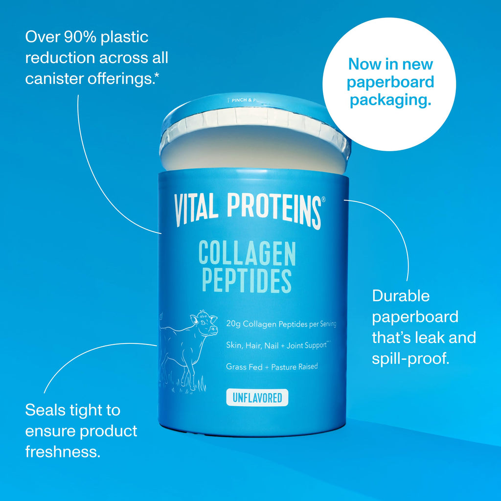 Grass Fed Collagen Peptides Powder, Unflavored, 20oz J351