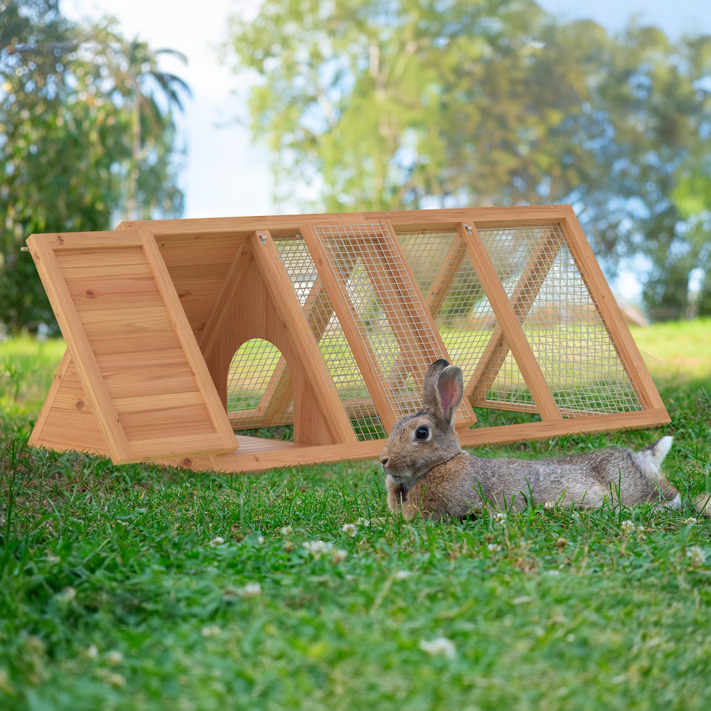 A-Frame Rabbit Hutch with Run Cage I471
