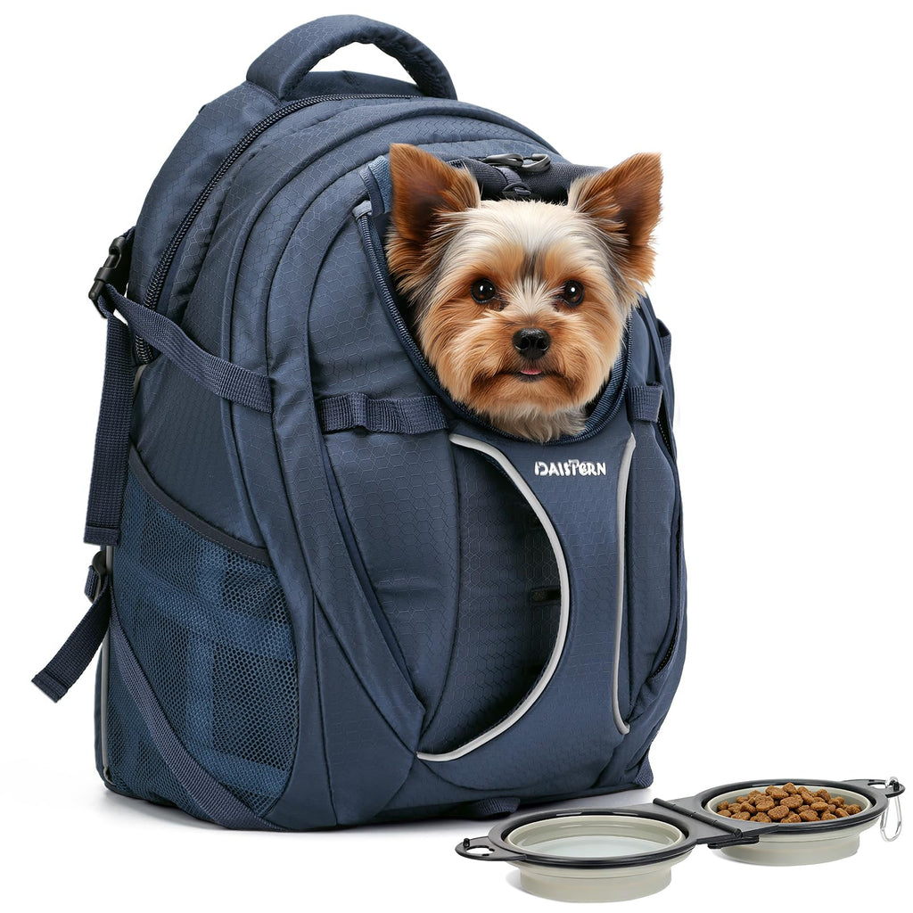 Dog Backpack Carrier, 2-in-1 Foldable 18 lbs Nylon Pet Travel Bag K574112