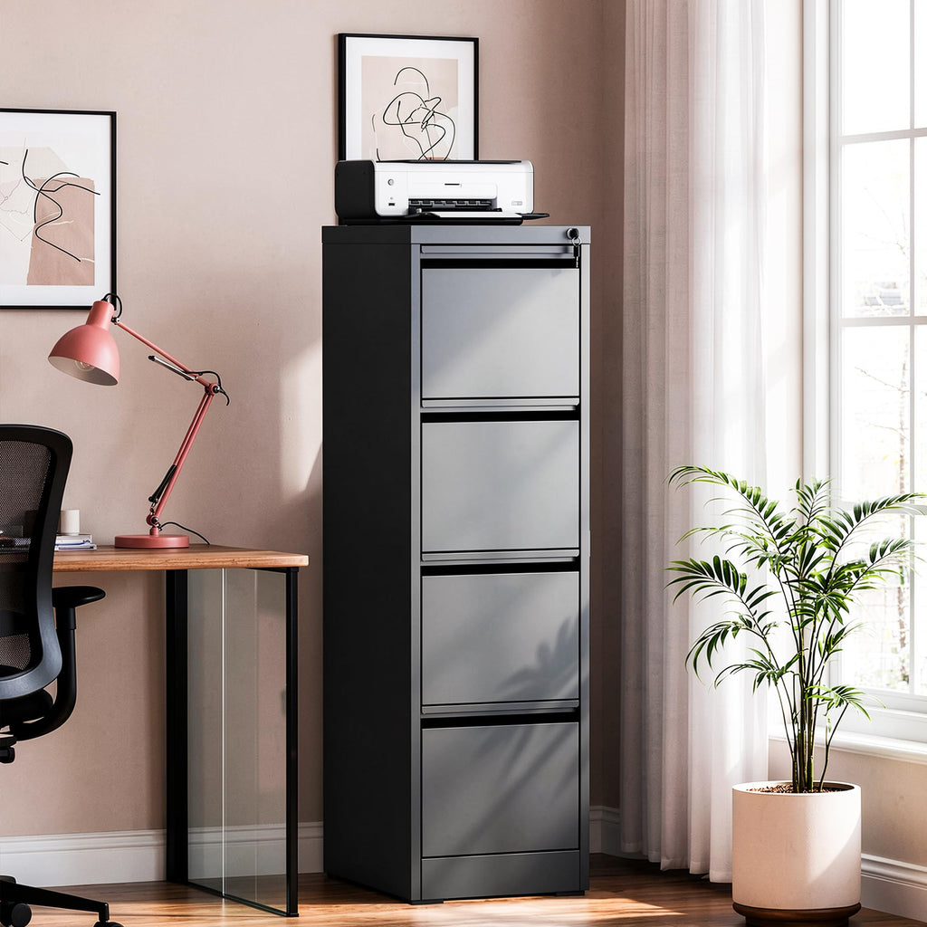 4 Drawer Metal File Cabinet with Lock J285306