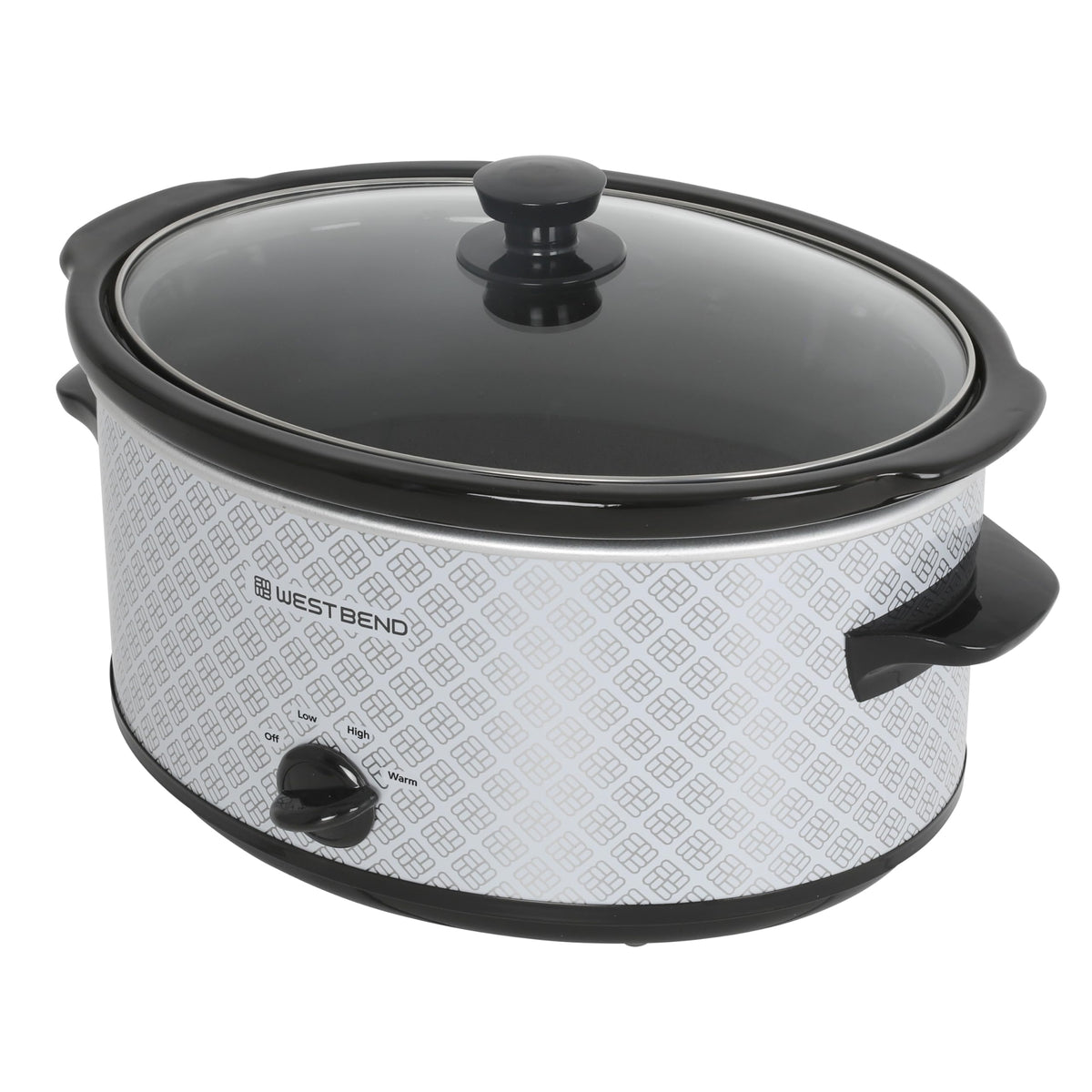 6-Quart Slow Cooker with Ceramic Crockpot and Glass Lid W90320