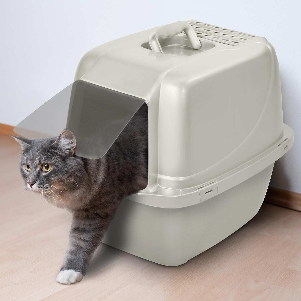 Large Enclosed Hooded Cat Litter Box D362525